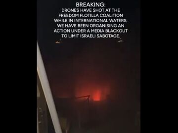 Ataque con drones a un barco de la Flotilla de la Libertad