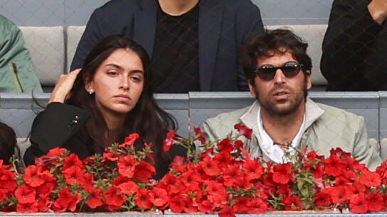 Cayetano Rivera y su hija, Luc&iacute;a Rivera, en el Mutua Madrid Open
