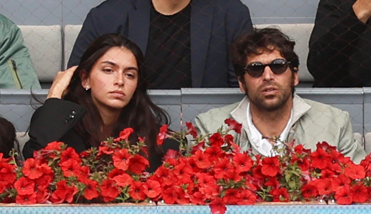 Cayetano Rivera y su hija, Lucía Rivera, en el Mutua Madrid Open