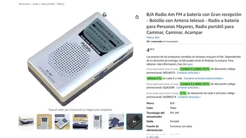 Radio de pilas Radio de pilas