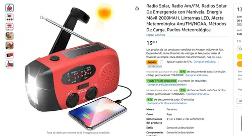 Radio solar y con dinamo Radio solar y con dinamo