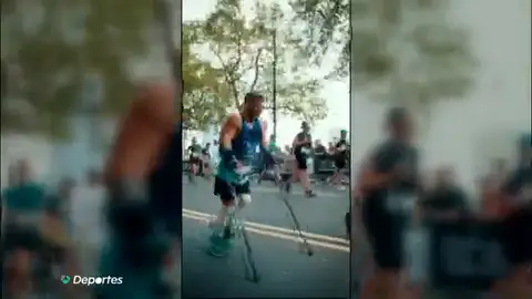 La gesta del atleta paralímpico David Wetherill: nuevo récord de maratón en muletas La gesta del atleta paralímpico David Wetherill: nuevo récord de maratón en muletas