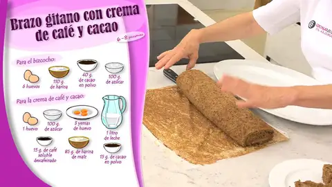 Eva Arguiñano lo vuelve a hacer: brazo gitano con crema de café y cacao que huele a gloria. Eva Arguiñano lo vuelve a hacer: brazo gitano con crema de café y cacao que huele a gloria.