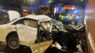 Imagen del accidente de tr&aacute;fico en Madrid