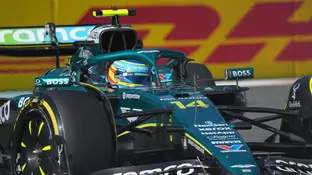 Fernando Alonso durante el GP de Miami Fernando Alonso durante el GP de Miami