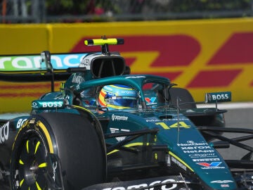 Fernando Alonso durante el GP de Miami
