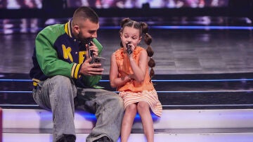 ¡Manuel Turizo no se resiste! El coach acepta la petición de esta talent y cantan ‘Vagabundo’ en La Voz Kids 