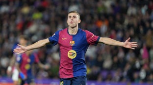 Ferm&iacute;n L&oacute;pez celebra el segundo gol del Bar&ccedil;a ante el Valladolid