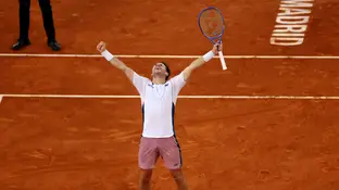 Ruud celebra su victoria en la final del Masters de Madrid Ruud celebra su victoria en la final del Masters de Madrid