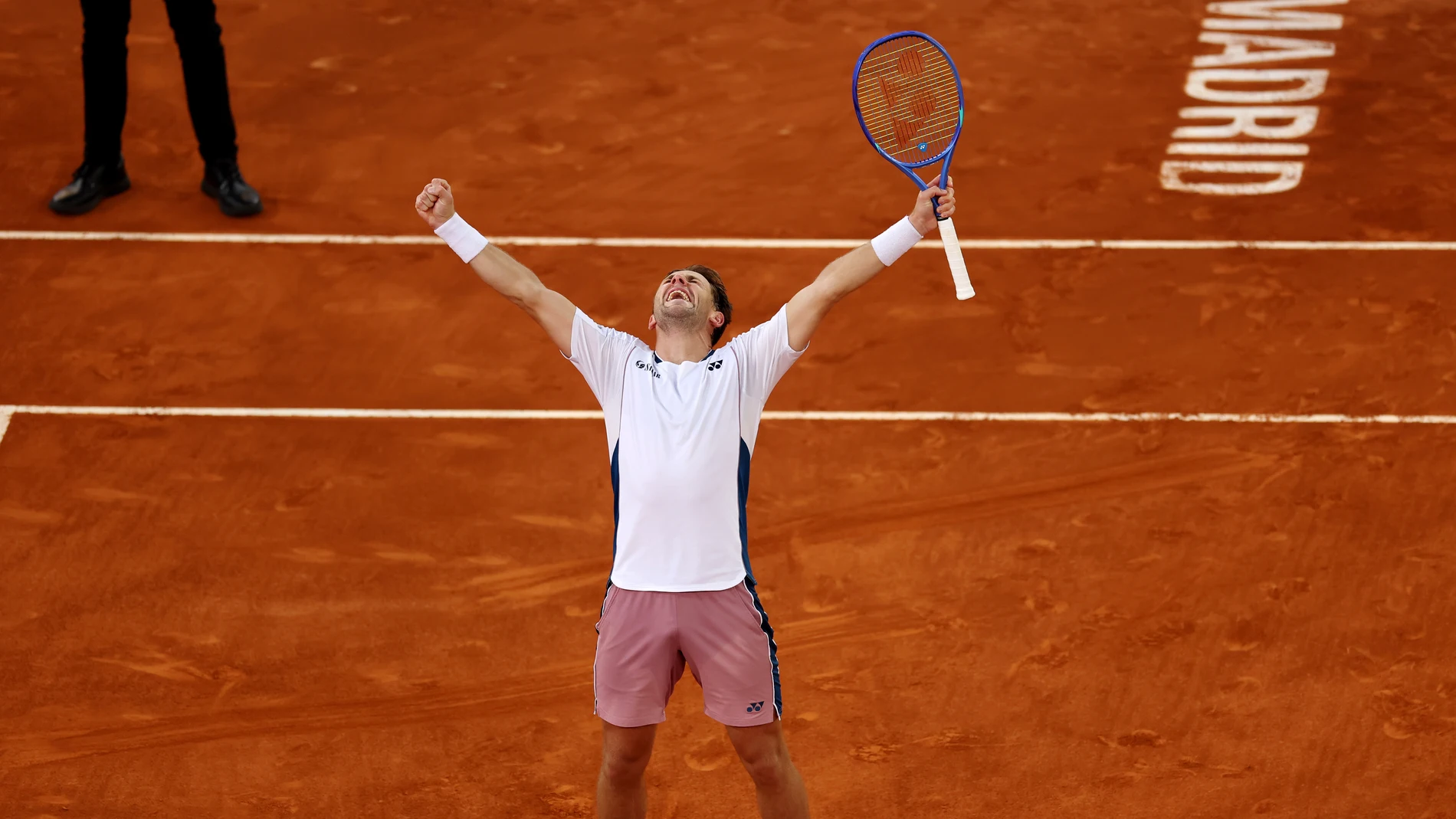 Ruud celebra su victoria en la final del Masters de Madrid Ruud celebra su victoria en la final del Masters de Madrid