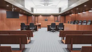 Sala de un juzgado Sala de un juzgado