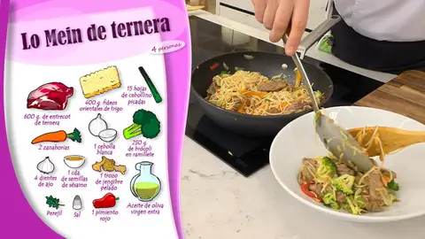 Ingredientes Lo Mein de ternera Ingredientes Lo Mein de ternera