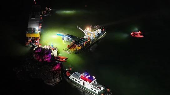 de rescate tras el hundimiento de dos barcos de rescate tras el hundimiento de dos barcos