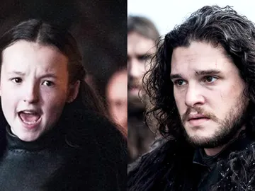 Bella Ramsey como Lyanna Mormont y Kit Harington cómo Jon Snow en Juego de Tronos Bella Ramsey como Lyanna Mormont y Kit Harington cómo Jon Snow en Juego de Tronos