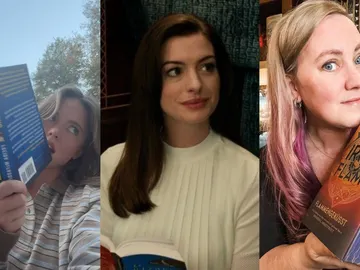 Sydney Sweeney, Anne Hathaway y Rebecca Yarros Sydney Sweeney, Anne Hathaway y Rebecca Yarros