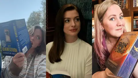 Sydney Sweeney, Anne Hathaway y Rebecca Yarros Sydney Sweeney, Anne Hathaway y Rebecca Yarros