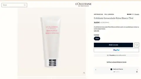 Exfoliante Reina Blanca de LOccitante Exfoliante Reina Blanca de LOccitante