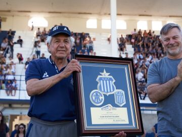 Luis Galván, en un homenaje realizado por Talleres de Córdoba
