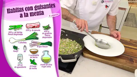 Ingredientes Habitas con guisantes a la menta Ingredientes Habitas con guisantes a la menta