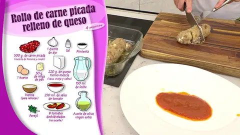 Ingredientes Rollo de carne picada relleno de queso Ingredientes Rollo de carne picada relleno de queso