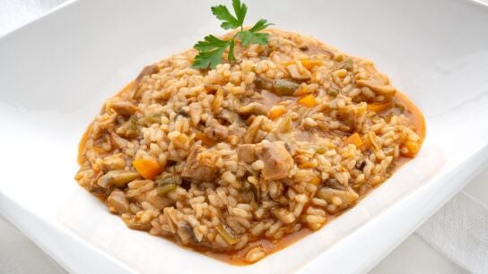 Arroz caldoso de pollo de Karlos Argui&ntilde;ano