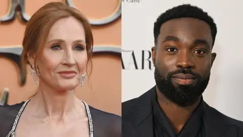 J.K. Rowling y Paapa Essiedu J.K. Rowling y Paapa Essiedu