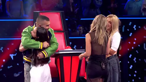 Manuel Turizo con Carmen en La Voz Kids Manuel Turizo con Carmen en La Voz Kids