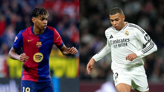 Lamine Yamal (Barcelona) y Kylian Mbappé (Real Madrid) Lamine Yamal (Barcelona) y Kylian Mbappé (Real Madrid)