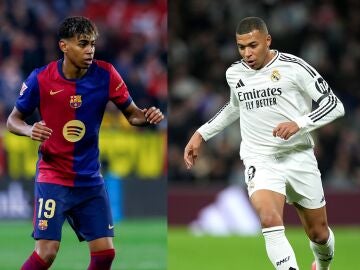 Lamine Yamal (Barcelona) y Kylian Mbappé (Real Madrid)