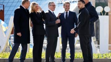 Líderes europeos arropan a Zelenski en Kiev