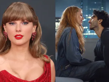 Taylor Swift junto a Blake Lively y Justin Baldoni en una escena de It Ends With Us Taylor Swift junto a Blake Lively y Justin Baldoni en una escena de It Ends With Us