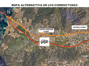 Santa Cristina d'Aro restringe accesos para frenar el uso del pueblo como atajo en días de tráfico intenso