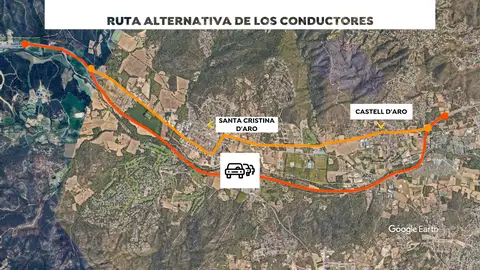 Santa Cristina d'Aro restringe accesos para frenar el uso del pueblo como atajo en días de tráfico intenso Santa Cristina d'Aro restringe accesos para frenar el uso del pueblo como atajo en días de tráfico intenso