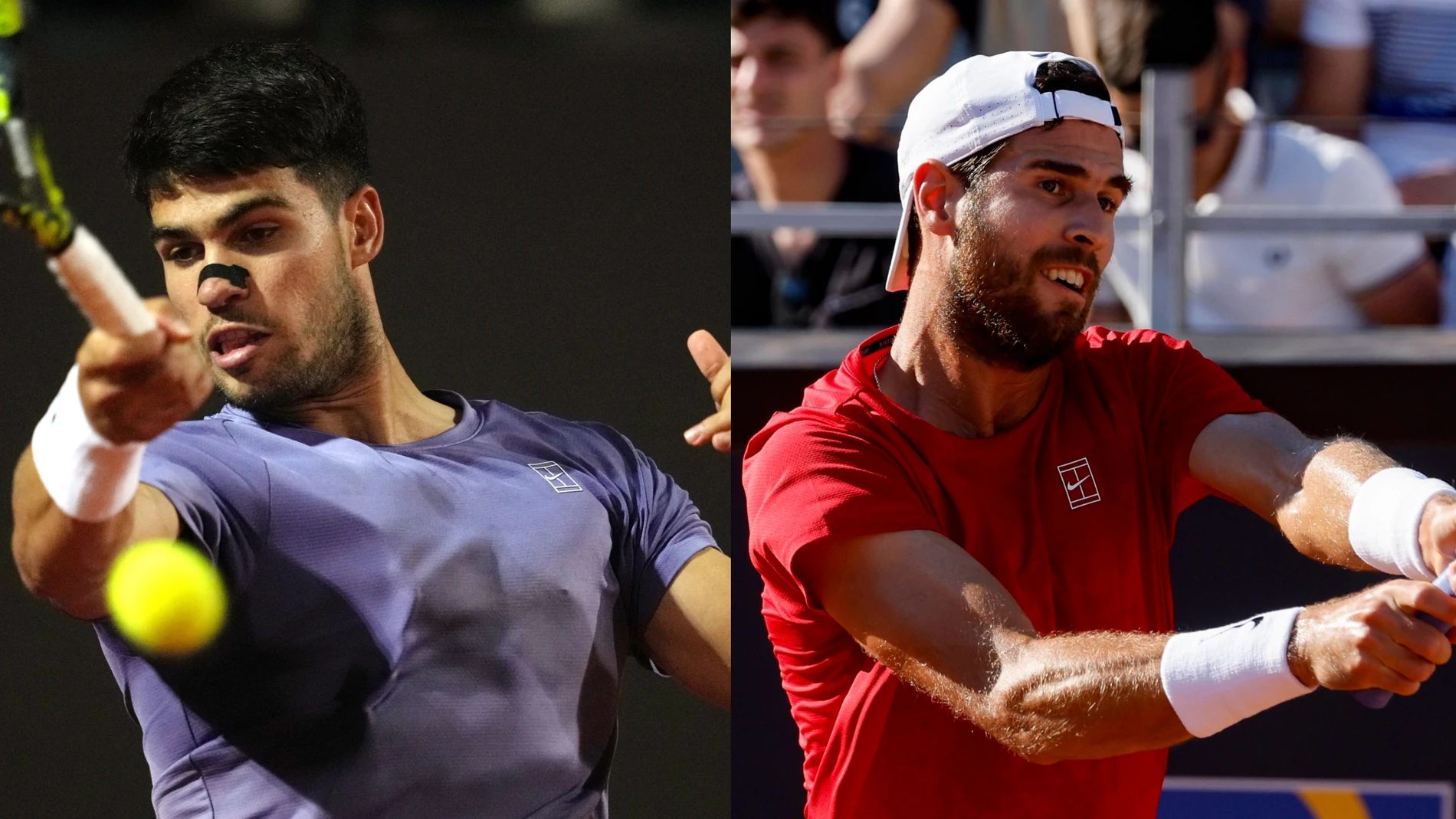 Carlos Alcaraz y Karen Khachanov, en acción en el Masters 1.000 de Roma Carlos Alcaraz y Karen Khachanov, en acción en el Masters 1.000 de Roma