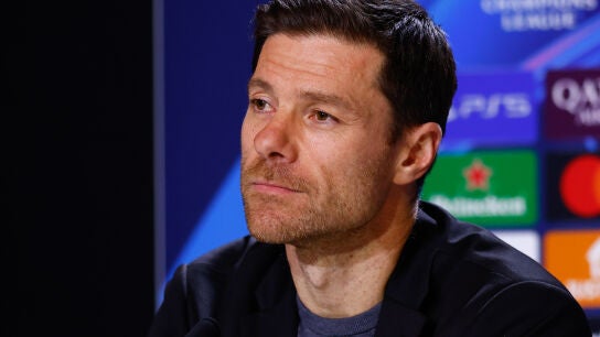 Xabi Alonso durante una rueda de prensa
