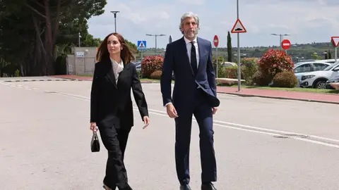 Eugenia Silva y Alfonso de Borbón, en el tanatorio Eugenia Silva y Alfonso de Borbón, en el tanatorio