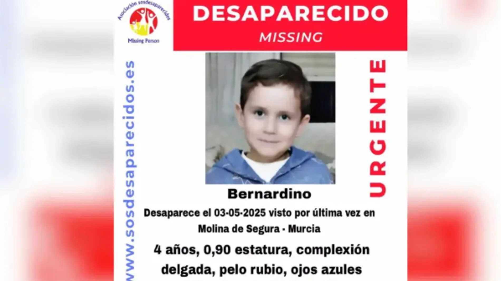 Niño desaparecido en Molina de Segura. Niño desaparecido en Molina de Segura.