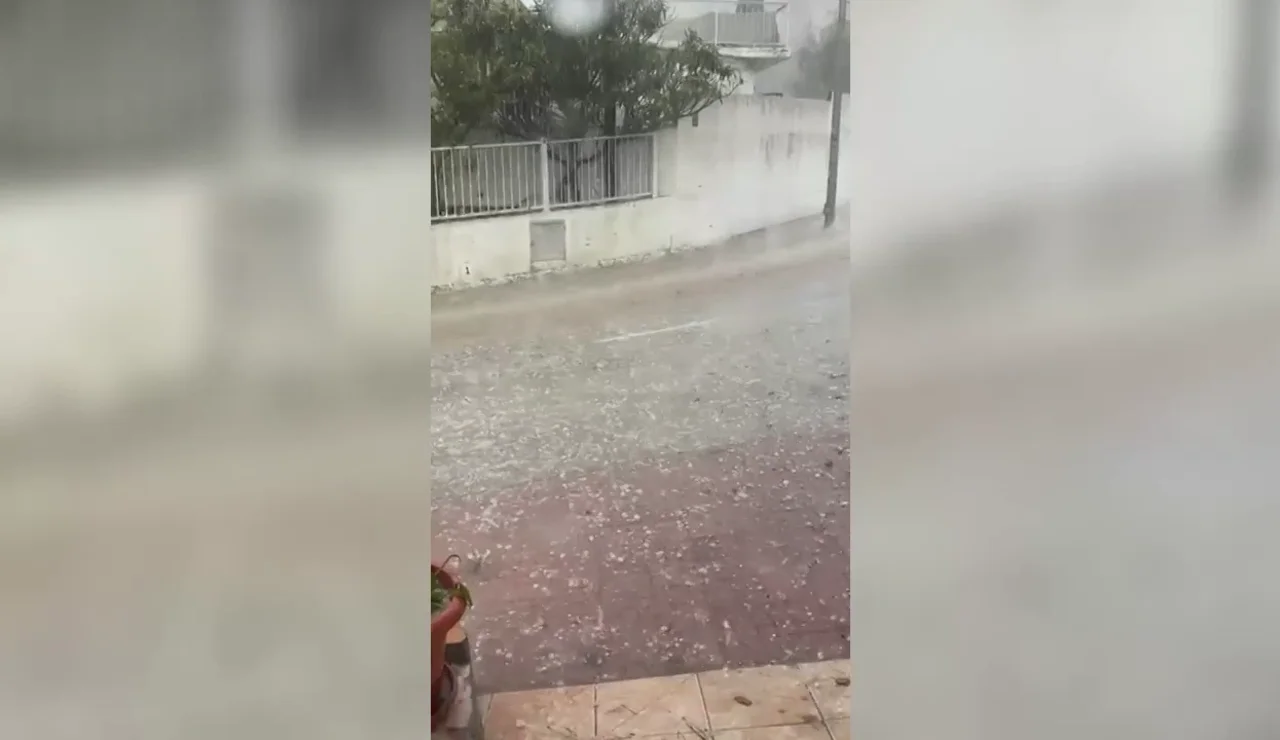 Increíble granizada en pleno mes de mayo en Mallorca