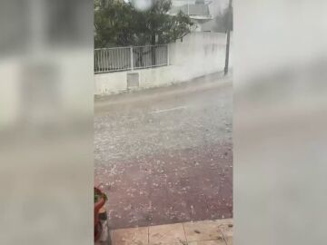 Increíble granizada en pleno mes de mayo en Mallorca