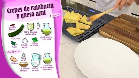 Ingredientes Crepes de calabacín y queso azul Ingredientes Crepes de calabacín y queso azul