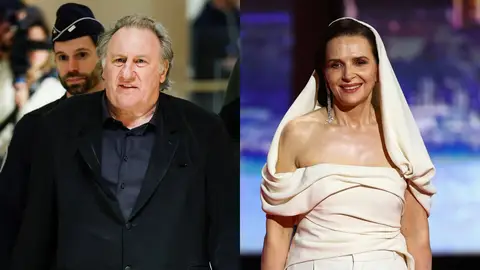 Gérard Depardieu y Juliette Binoche Gérard Depardieu y Juliette Binoche