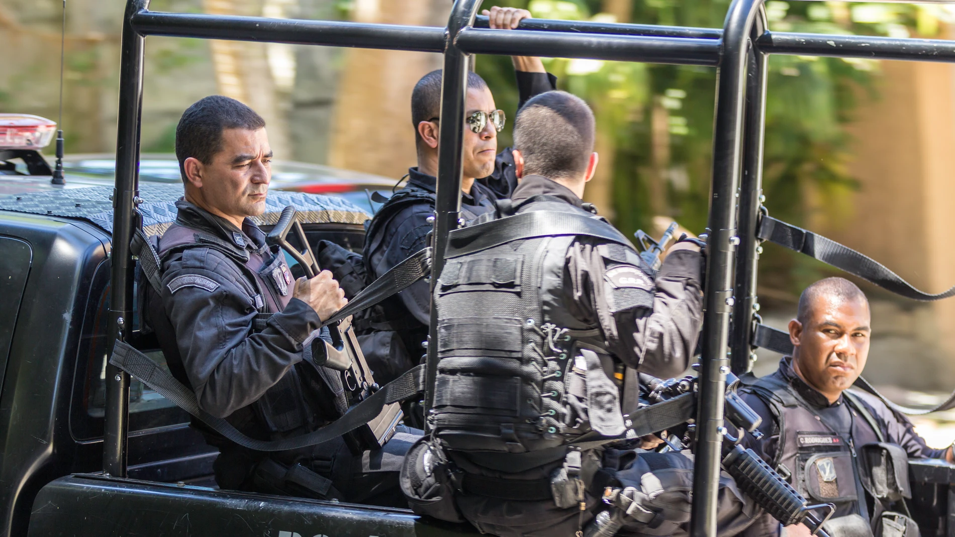 Imagen de archivo de la Policía Militar brasileña Imagen de archivo de la Policía Militar brasileña