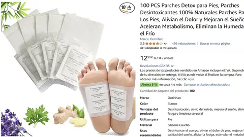 Parches detoxificantes para los pies Parches detoxificantes para los pies