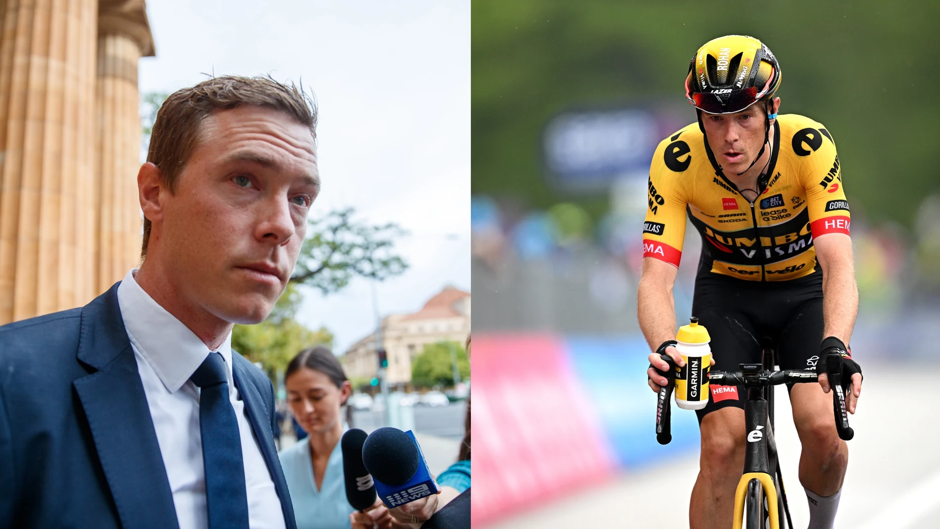 Rohan Dennis, en dos fotografías de archivo Rohan Dennis, en dos fotografías de archivo