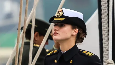 La princesa Leonor en el buque escuela Juan Sebastián de Elcano La princesa Leonor en el buque escuela Juan Sebastián de Elcano