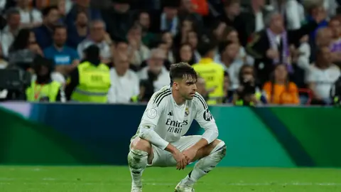 Raúl Asencio, en un partido del Real Madrid Raúl Asencio, en un partido del Real Madrid