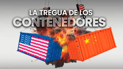 Imagen de dos contenedores de mercancías Imagen de dos contenedores de mercancías