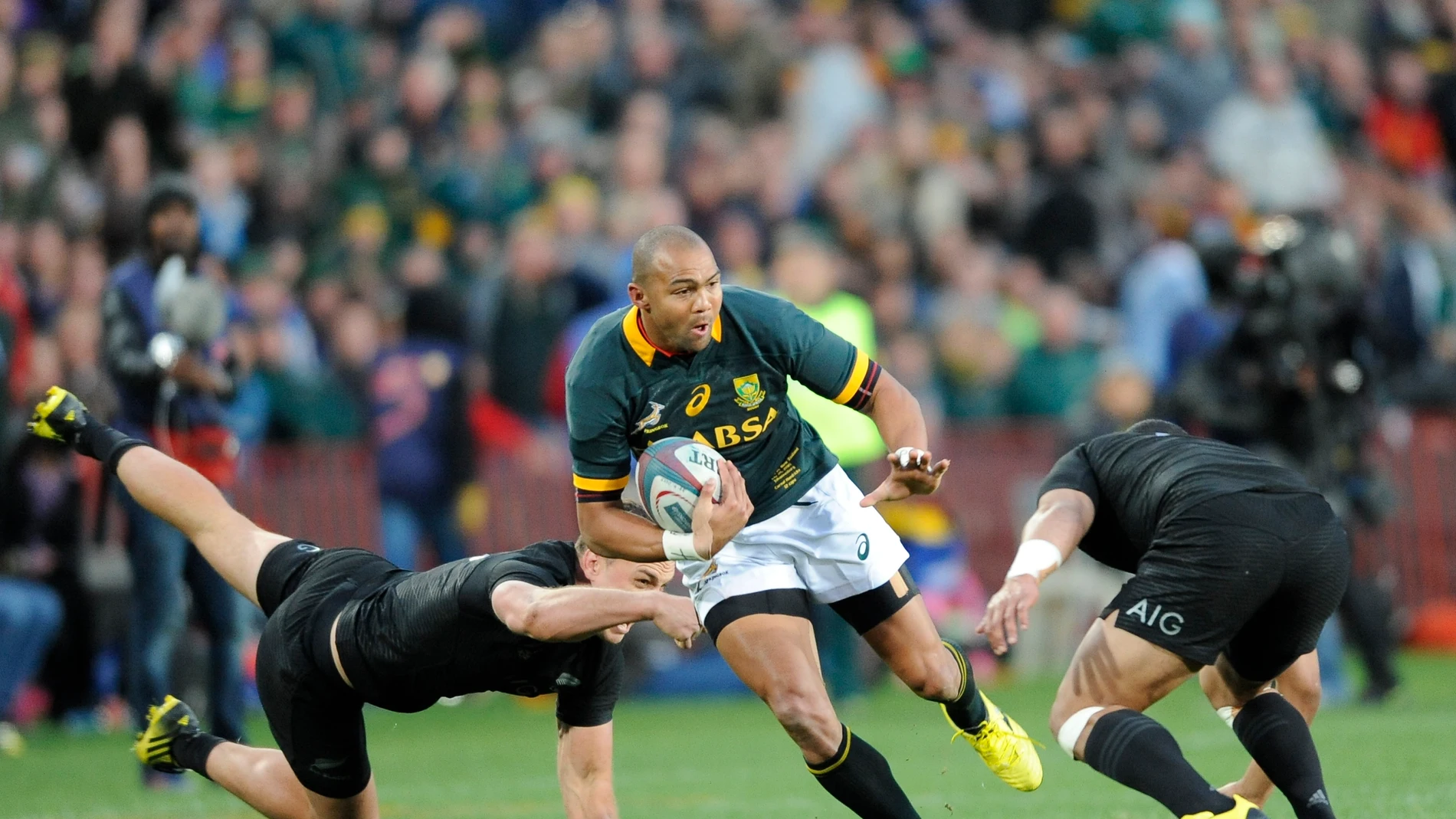 Cornal Hendricks, en un partido ante Nueva Zelanda en julio de 2015 Cornal Hendricks, en un partido ante Nueva Zelanda en julio de 2015