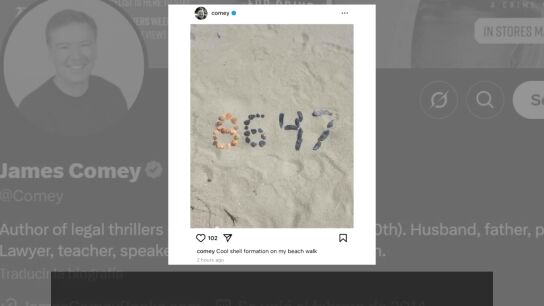 La imagen que public&oacute; Comey