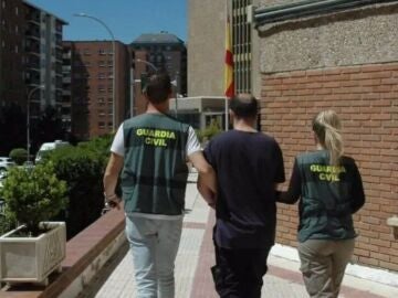 Imagen del detenido por la Guardia Civil en Guadalajara. 